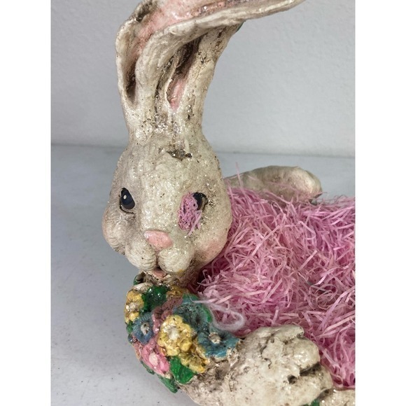 Easter Egg Basket Decor Bunny Rabbit 9" Tall Spring Holiday Centerpiece…‎ - Picture 4 of 11